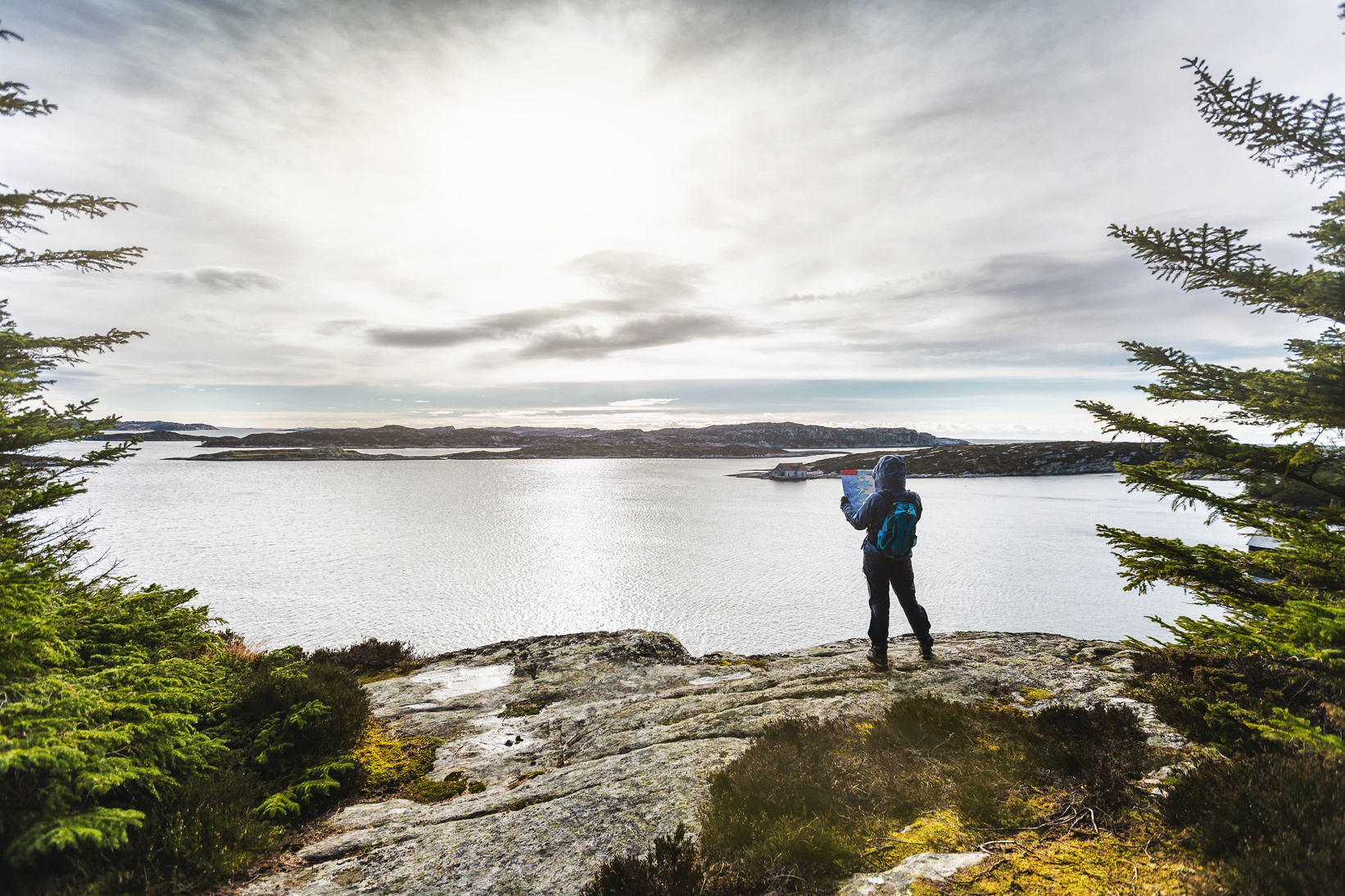Woman outdoor adventures: hiking in Norway